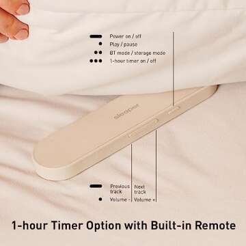 Sleeper Speaker Bone Conduction Pillow Speaker/Sleep bar : Place The Under Pillow and Play Sound via Wireless Mode or Storage Mode