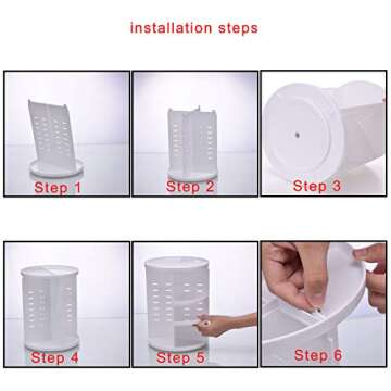 PDTXCLS SKOLOO 360 Rotating Makeup Organizer for Stylish Beauty Storage