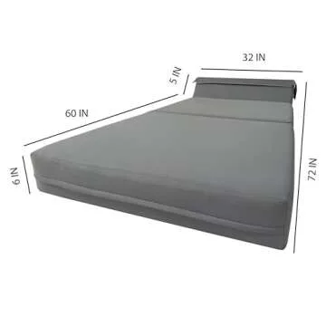 D&D Gray Sleeper Chair - Versatile Folding Bed Solution