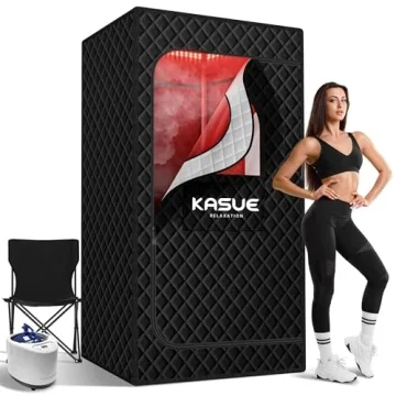 KASUE Upgraded Infrared Sauna Box for Relaxation,Detoxification,Portable Steam Sauna for Home with X...