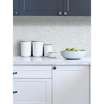 NuWallpaper NUS4048 Saraya Peel & Stick Wallpaper, Blue