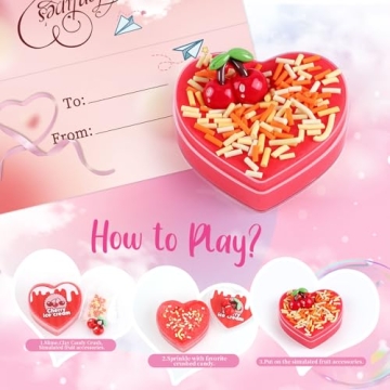 24 Pack Valentines Day Slime Hearts for Kids
