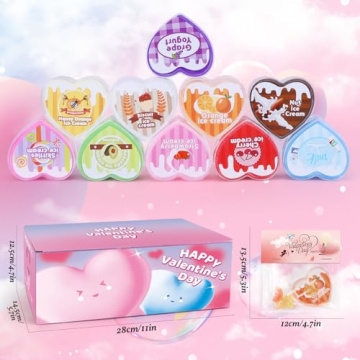 24 Pack Valentines Day Slime Hearts for Kids