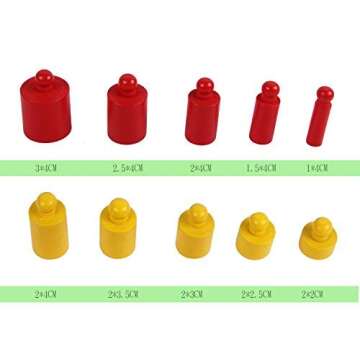 DANNI Montessori Kid Matching Toys Colorful Socket Cylinder Set Beech Wood Multicolor Blocks Early Educational Math Teaching Toys