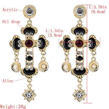 Stylish WYWT Retro Baroque Gothic Drop Earrings