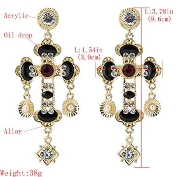 Stylish WYWT Retro Baroque Gothic Drop Earrings