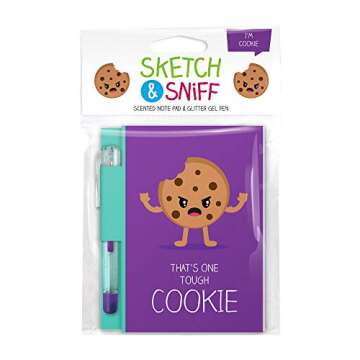 Scentco Sketch & Sniff Note Pads (4.53 x 3.54, 4-Pack) (Cookie, Donut, Cherry, Lime)