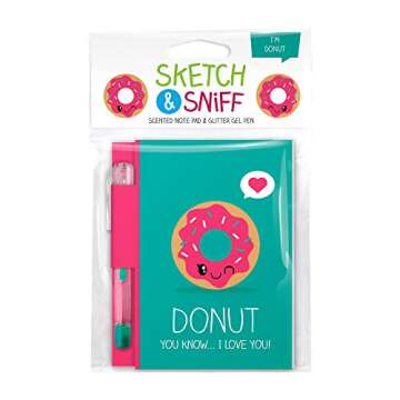 Scentco Sketch & Sniff Note Pads (4.53 x 3.54, 4-Pack) (Cookie, Donut, Cherry, Lime)
