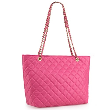 Montana West Tote Bag for Women Quilted Chain Handbags Shoulder Purse Gift MWC-112PK