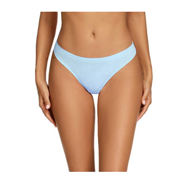 voenxe Seamless Women Underwear Thongs,No Show Ladies Thong,Invisible No Line Breathable Comfortable Panties Undies,Womens No Seam Soft Wide Gusset Tanga,Legging Underpants for Woman 5-Pack