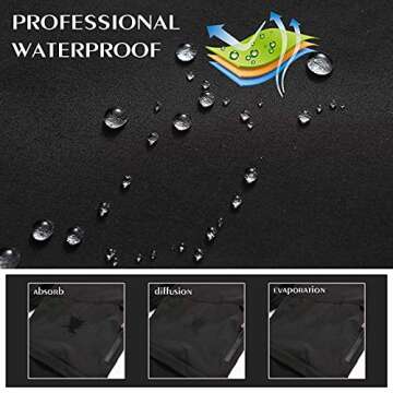 CAMOFOXIN Men's Hiking Pants Outdoor Convertible Quick Dry Fishing Pants & Shorts (Black, 38W X 32L)