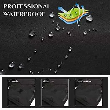 CAMOFOXIN Men's Hiking Pants Outdoor Convertible Quick Dry Fishing Pants & Shorts (Black, 38W X 32L)