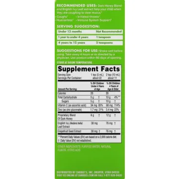 Zarbee's 4oz Children's Cough Syrup + Mucus Natural Relief