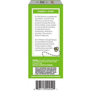 Zarbee's 4oz Children's Cough Syrup + Mucus Natural Relief