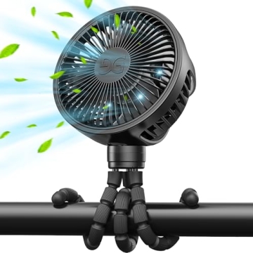 GUSGU Portable Stroller Fan with Rechargeable Battery