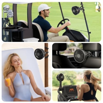 GUSGU Portable Stroller Fan with Rechargeable Battery