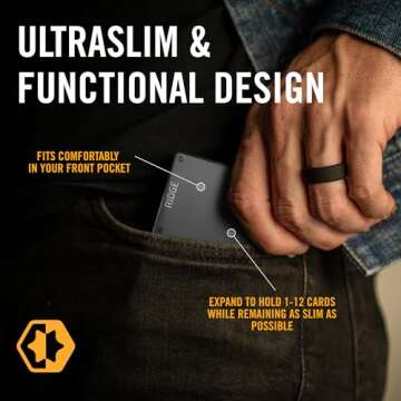 Ridge Wallets for Men - Slim Minimalist Wallet For Men, Front Pocket Wallets for Men, RFID Wallet Fo...