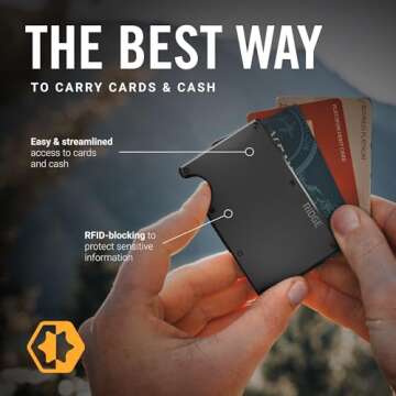 Ridge Wallets for Men - Slim Minimalist Wallet For Men, Front Pocket Wallets for Men, RFID Wallet For Men - Card Holder Wallet (Gunmetal)