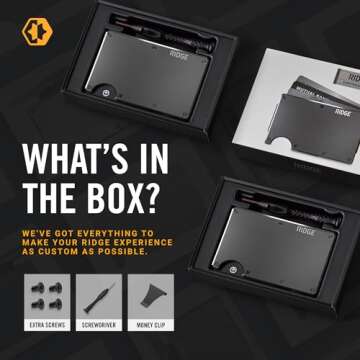 Ridge Wallets for Men - Slim Minimalist Wallet For Men, Front Pocket Wallets for Men, RFID Wallet For Men - Card Holder Wallet (Gunmetal)