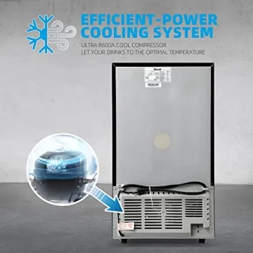 Cooler for 125 Cans LED Mini Fridge for Home or Bar