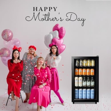 Cooler for 125 Cans LED Mini Fridge for Home or Bar