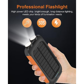 2024 Solar Power Bank for Outdoor Adventure, 38800mAh