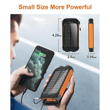 2024 Solar Power Bank for Outdoor Adventure, 38800mAh