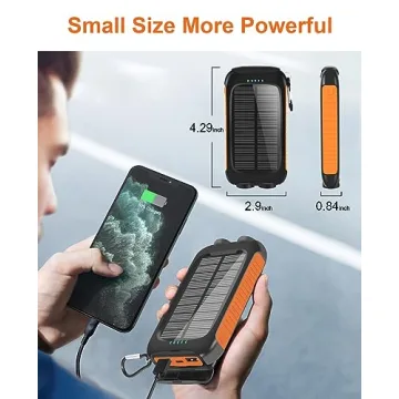 2024 Solar Power Bank for Outdoor Adventure, 38800mAh
