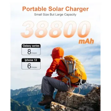2024 Solar Power Bank for Outdoor Adventure, 38800mAh
