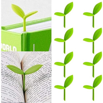 YKING Sprout Little Green Bookmarks Silicone Grass Buds Creative Green Bookmarks, Gifts for Book Lov...