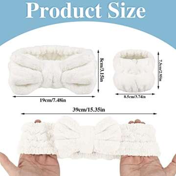 BESARME 3 Pieces Soft Headband Set for Skincare & Makeup