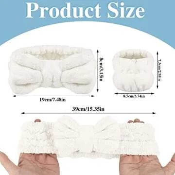 BESARME 3 Pieces Soft Headband Set for Skincare & Makeup