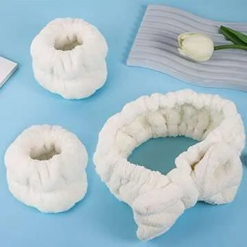 BESARME 3 Pieces Soft Headband Set for Skincare & Makeup