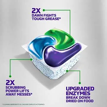 Cascade Platinum Plus Dishwasher Pods, Dish Detergent ActionPacs, Cleaning Supplies, Lemon, 52 Count