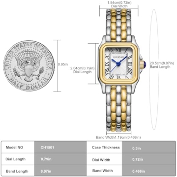 CHEETAH Women's Petite Gold Watch for Small Wrists