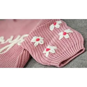 Personalized Baby Knit Sweater, Custom Baby Sweater with Embroidery Name, Custom Name Baby Sweater, ...