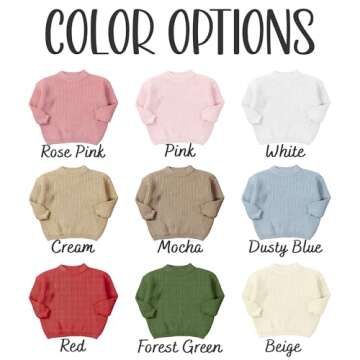 Personalized Baby Knit Sweater, Custom Baby Sweater with Embroidery Name, Custom Name Baby Sweater, Toddler Baby Boy Girls Sweater, Newborn Gift, Gifts for Daughters