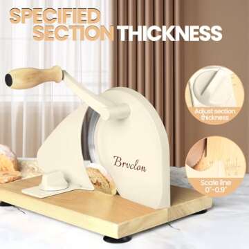 Manual Bread Slicer - Adjustable Thickness & Evenly Cutting for Homemade Bread