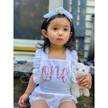 Cute Backless Ruffles Birthday Romper for Girls