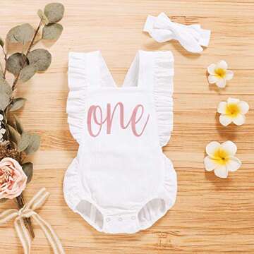 Cute Backless Ruffles Birthday Romper for Girls