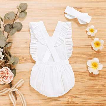 Cute Backless Ruffles Birthday Romper for Girls