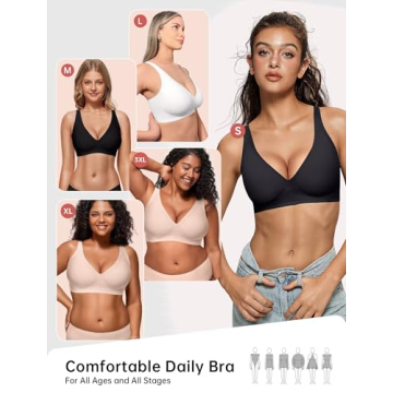 Vertvie Wireless Seamless Bra for Women Comfort Support