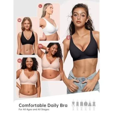 Vertvie Wireless Seamless Bra for Women Comfort Support