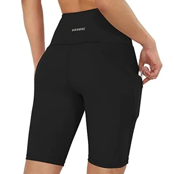 High Waist Workout Bike Shorts with Pockets for Women