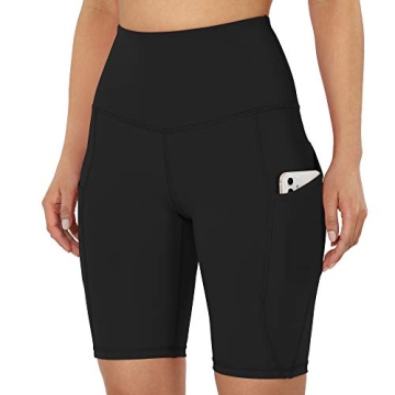 High Waist Workout Bike Shorts with Pockets for Women