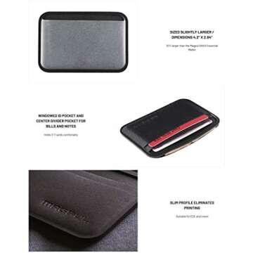 Magpul unisex-adult Polymer DAKA Everyday Tactical Slim Minimalist Credit Card Holder Travel Wallet EDC Gear, Black