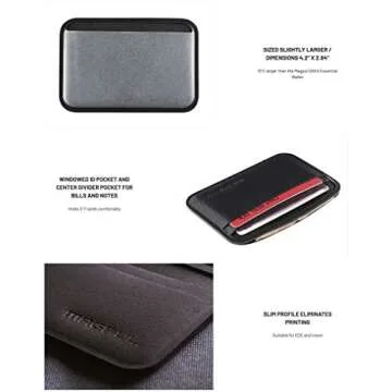 Magpul unisex-adult Polymer DAKA Everyday Tactical Slim Minimalist Credit Card Holder Travel Wallet EDC Gear, Black