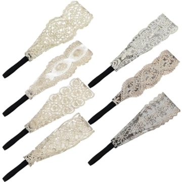 Gejoy 7-Piece Lace Headbands Women Girls Stylish Hair Accessories