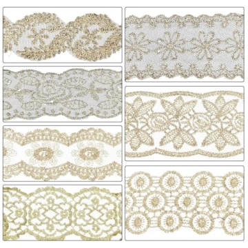 Gejoy 7-Piece Lace Headbands Women Girls Stylish Hair Accessories