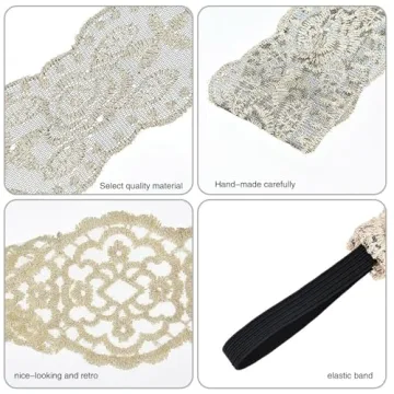 Gejoy 7-Piece Lace Headbands Women Girls Stylish Hair Accessories